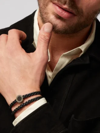 Bvlgari Bvlgari Man Leather Bracelet
