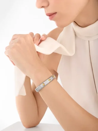 Bvlgari Tubogas Gold & Steel Bracelet