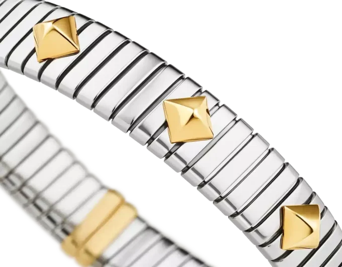 Bvlgari Tubogas Gold & Steel Bracelet Bvlgari Tubogas Gold & Steel Bracelet